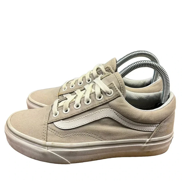 VANS Old Skool‎ Beige Low-Top Lace-Up Unisex Sneakers Men's 5.0 / Women's 6.5 - Picture 4 of 7